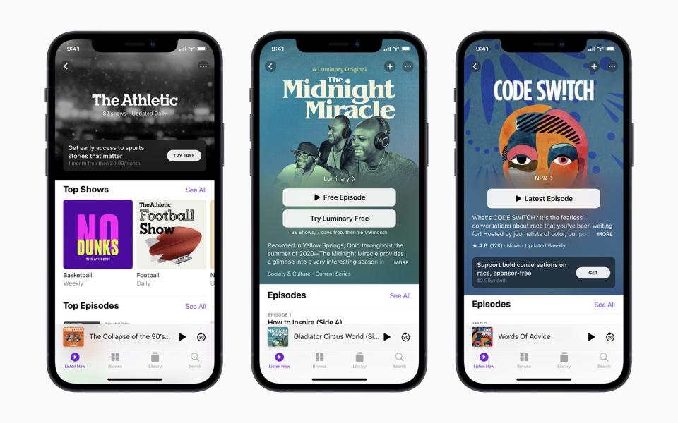 Apple's redesigned podcast app - Apple