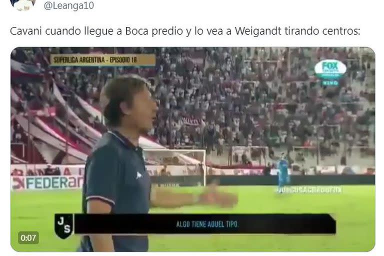 Edinson Cavani llega a Boca y los memes no lo dejaron pasar