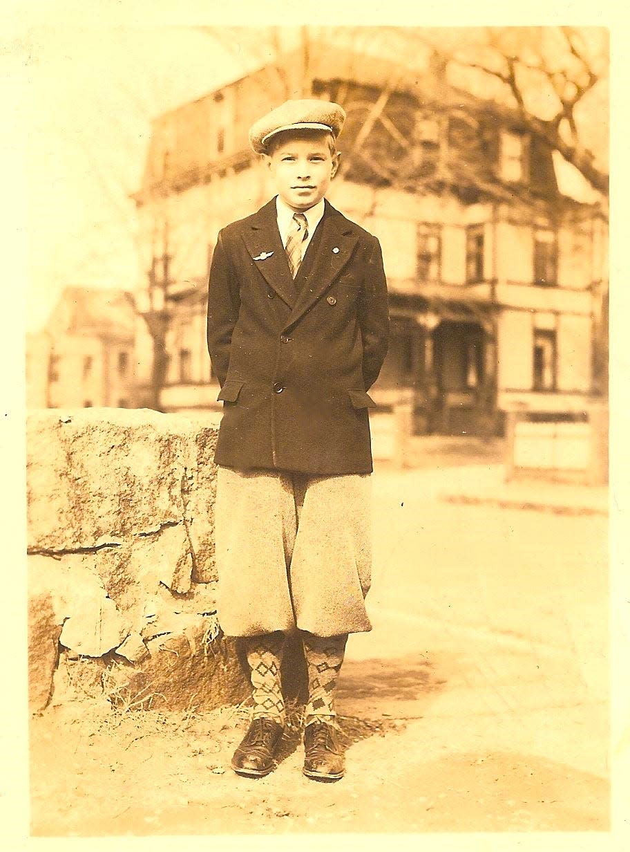Merrill George Leavens at age 12 in Dorchester on April 4, 1937.