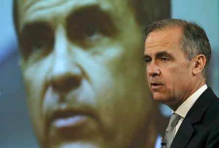 Mark Carney, Governor of the Bank of England, speaks during a question and answer session with Reuters Global Editor Alessandra Galloni at a Reuters Newsmaker event in London, Britain April 7, 2017. REUTERS/Peter Nicholls