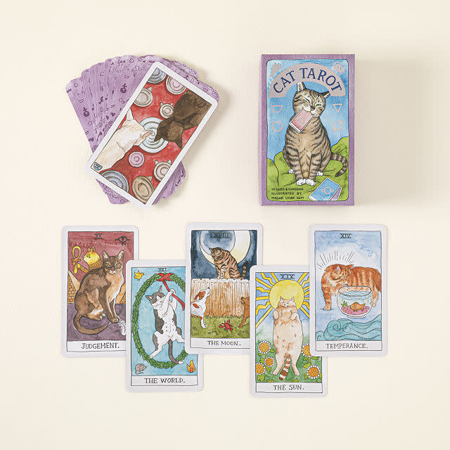 <p><a href="https://go.redirectingat.com?id=74968X1596630&url=https%3A%2F%2Fwww.uncommongoods.com%2Fproduct%2Fcurious-cat-tarot-card-deck&sref=https%3A%2F%2Fwww.housebeautiful.com%2Fshopping%2Fg40943102%2Fgifts-for-cat-lovers%2F" rel="nofollow noopener" target="_blank" data-ylk="slk:Shop Now;elm:context_link;itc:0;sec:content-canvas" class="link ">Shop Now</a></p><p>Curious Cat Tarot Card Deck</p><p>uncommongoods.com</p><p>$20.00</p>