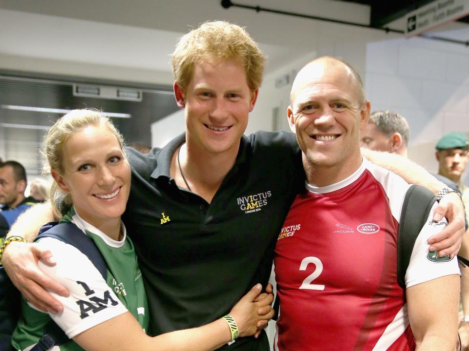 prince harry, mike and zara