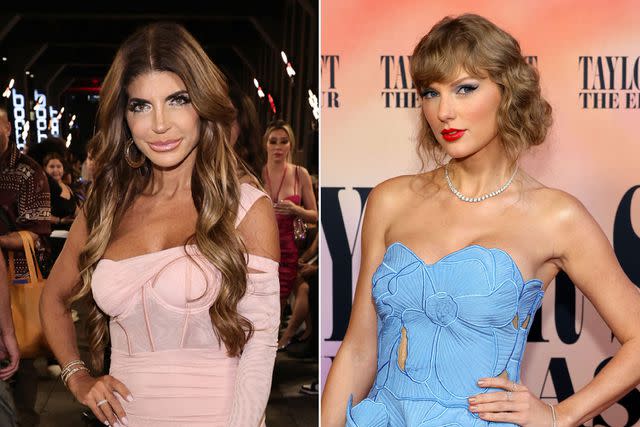 <p>getty (2)</p> From left: Teresa Giudice and Taylor Swift