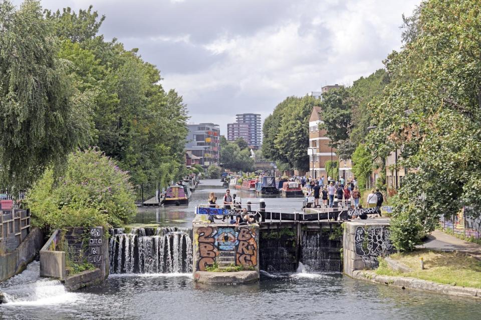 You can while away time sitting by the Regent’s Canal or take a stroll along the towpath (Daniel Lynch)