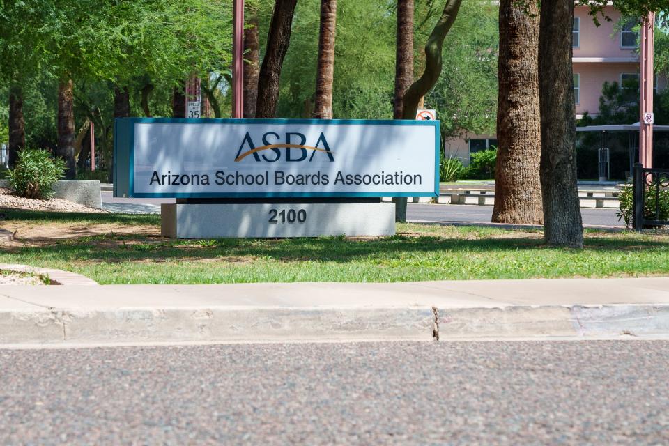 The Arizona School Boards Association building in Phoenix on Aug. 24, 2023.