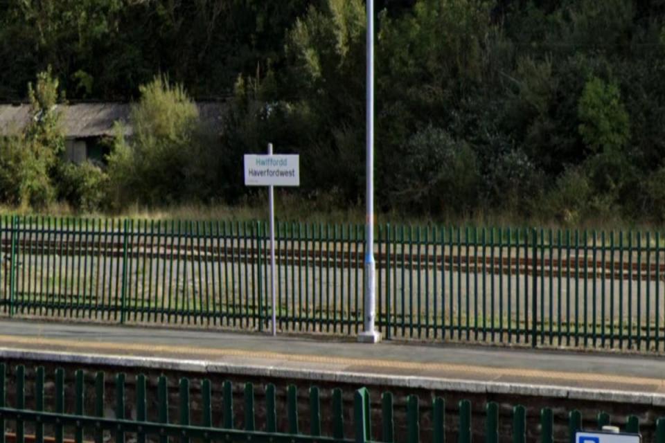 Haverfordwest Railway Station had the most people pass through in 2022-23 i(Image: Google Street View)/i