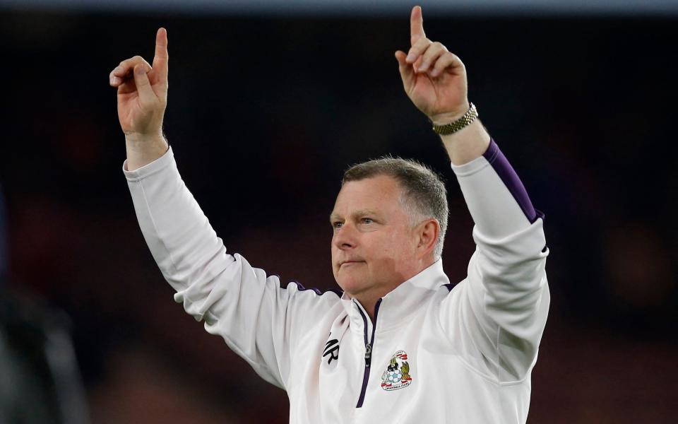 Coventry City manager Mark Robins celebrates after the match - Reuters/Craig Brough