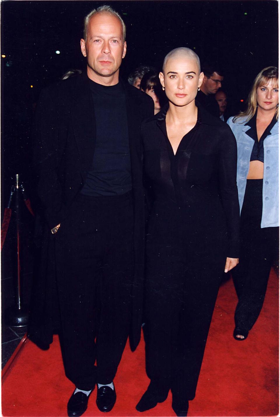 Bruce Willis and Demi Moore at the premiere of If These Walls Could Talk in October 1996. (Getty Images)