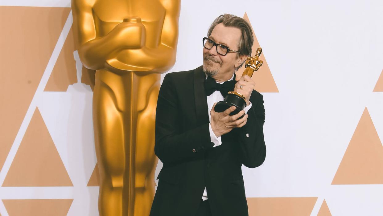 Gary Oldman 90th Annual Academy Awards, Press Room, Los Angeles, USA - 04 Mar 2018WEARING PRADA.