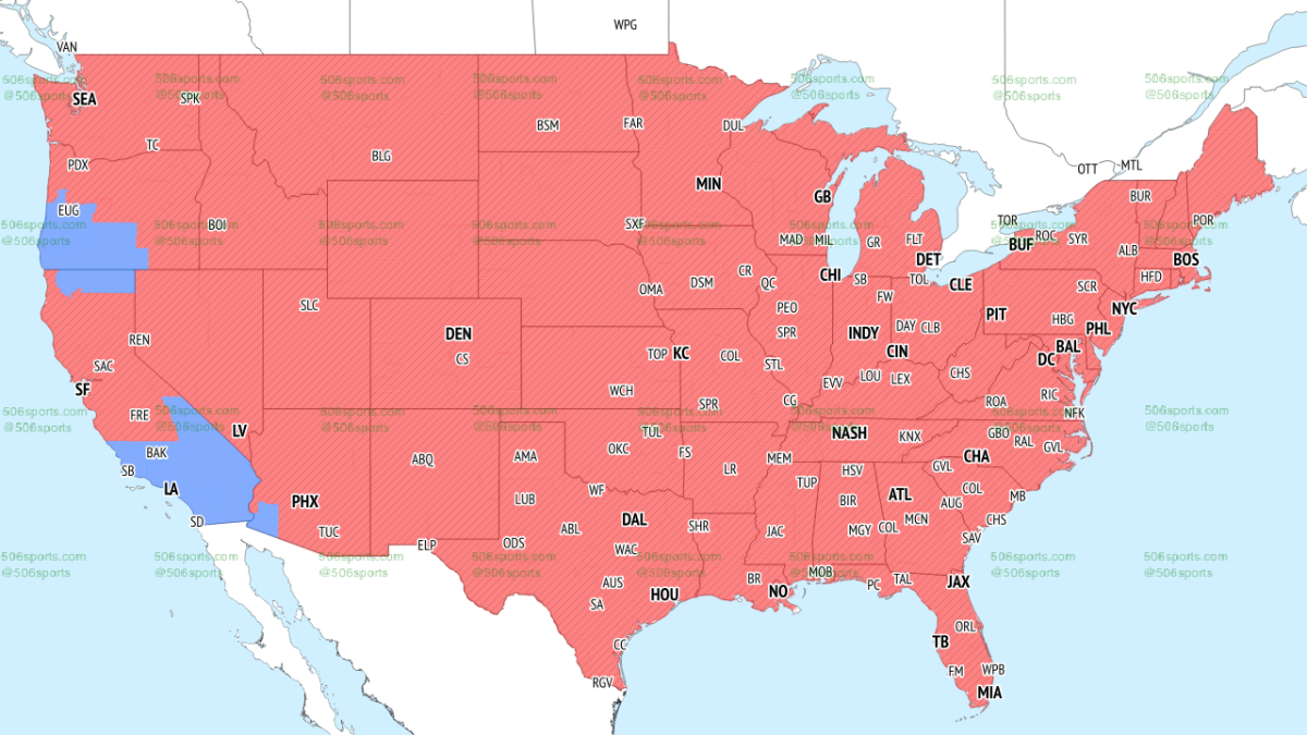 NFL Week 17 TV broadcast maps