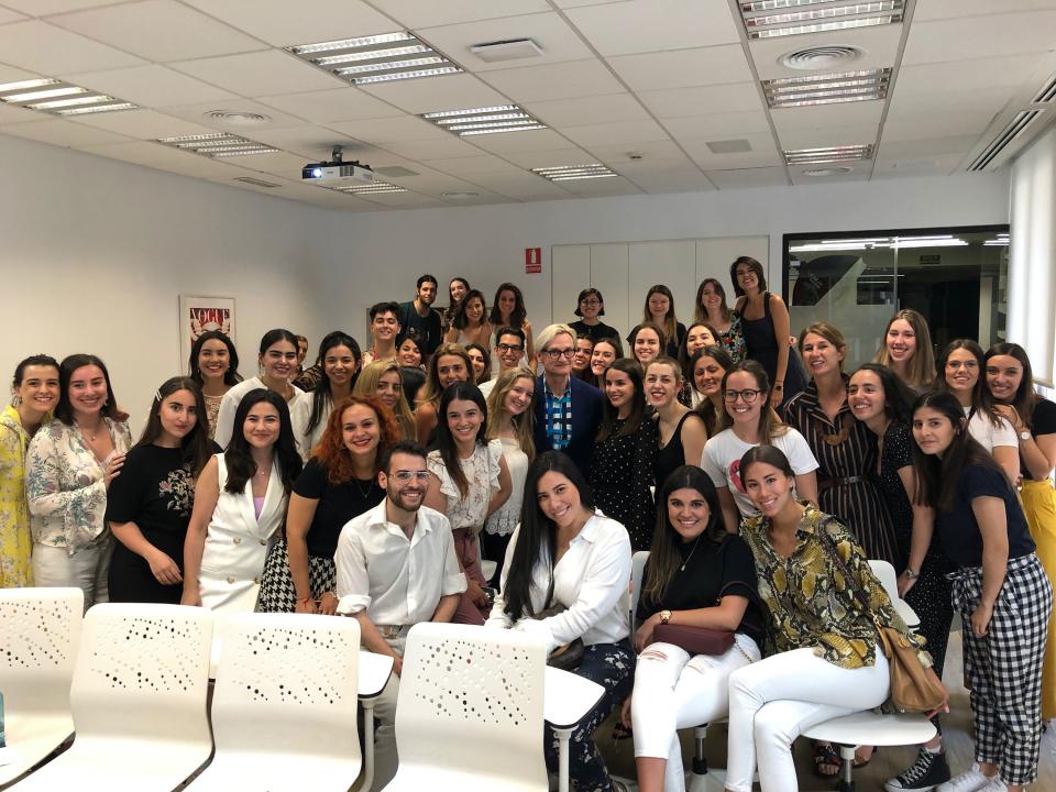 Yours truly, surrounded by students from Spain's Condé Nast College.