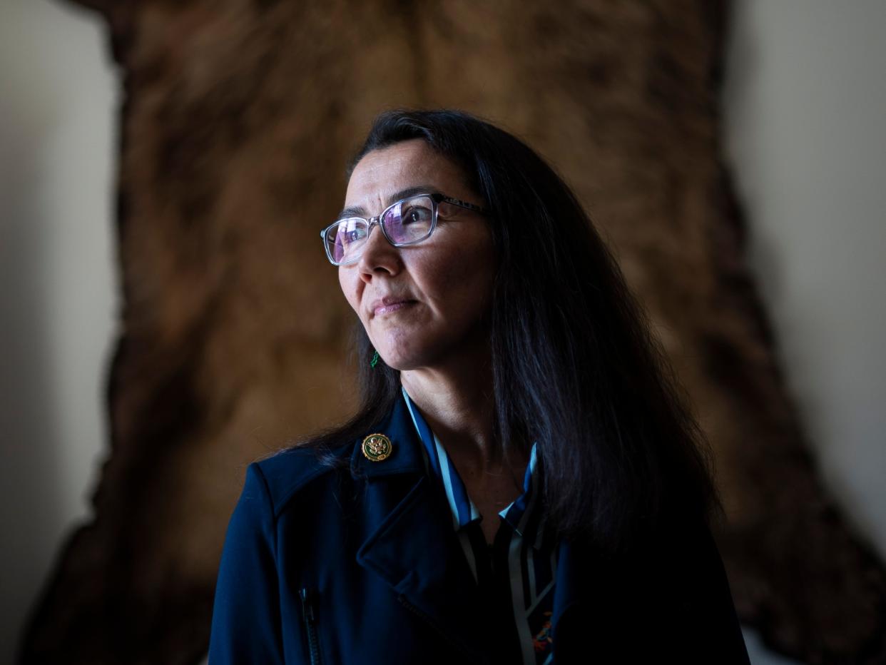 Rep. Mary Peltola (D-Alaska) poses for a portrait in her office on Capitol Hill on Thursday, July 27, 2023, in Washington, DC.