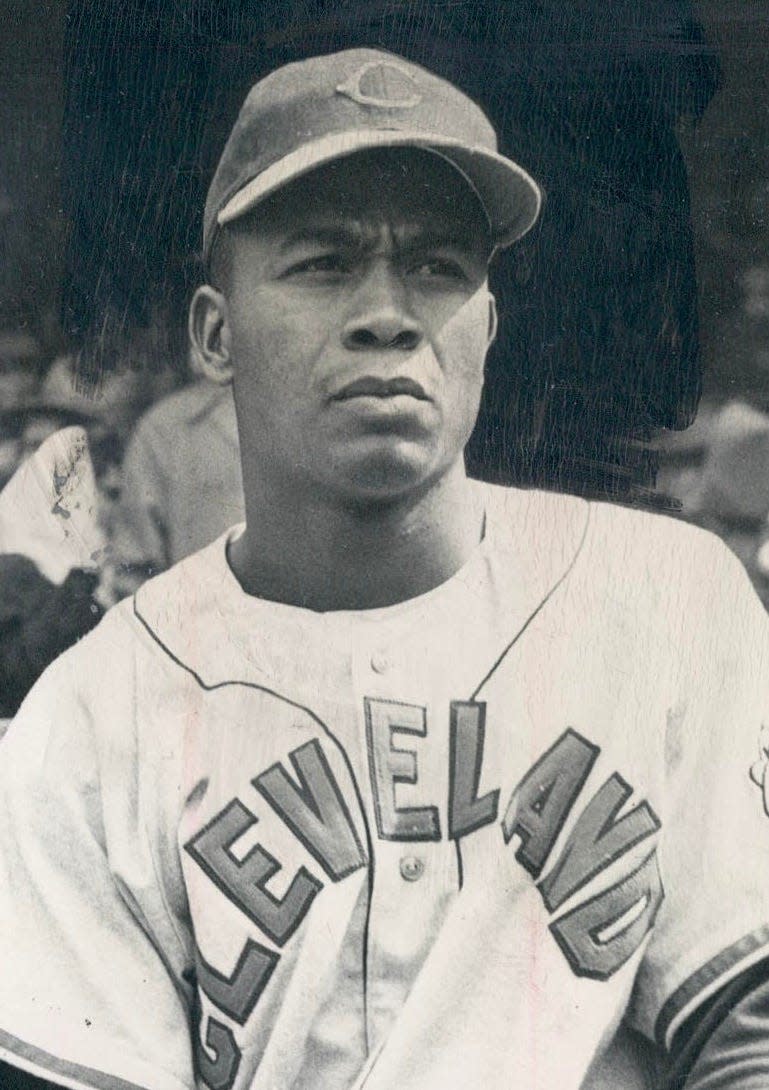 Larry Doby in 1948, the year he hit a famed World Series-winning home run.