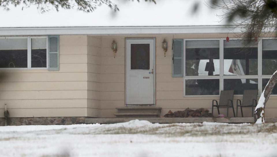 The house where Karen Mason's father lived and Karen died, photographed Dec. 1, 2021.