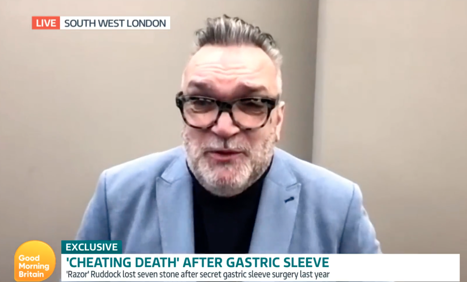 Neil Ruddock appeared on on GMB to talk about his gastric band operation. (ITV)