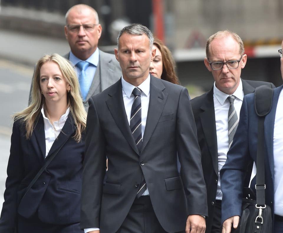 Ryan Giggs arrives at Mancherster Crown Court (PA )