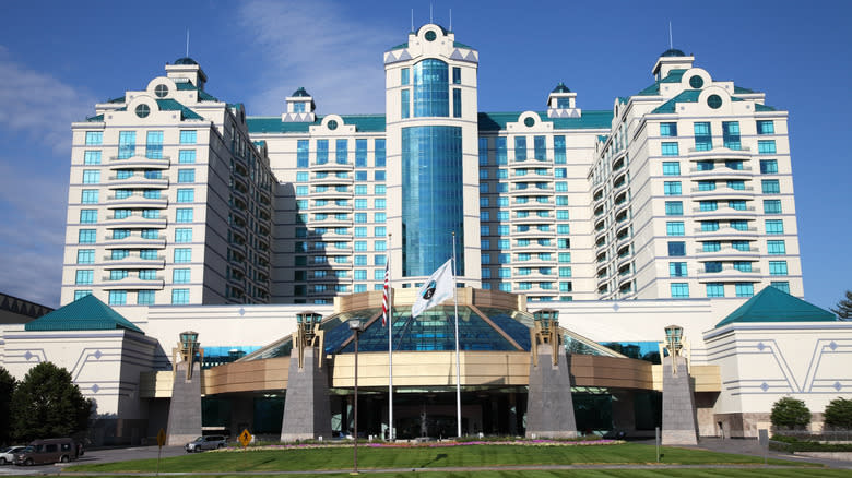 The exterior of Foxwoods Casino