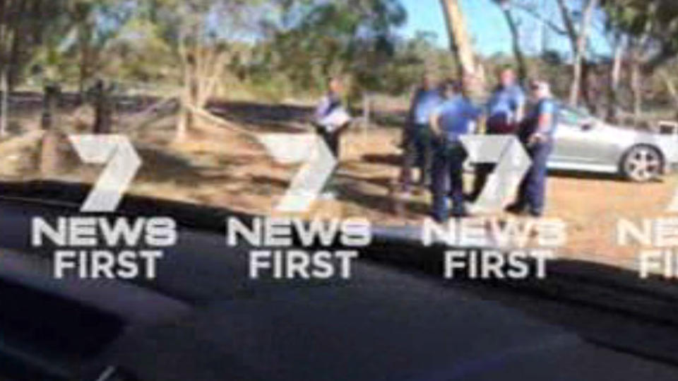 Police at the Osmington property where four children and three adults were found dead. Source: 7 News