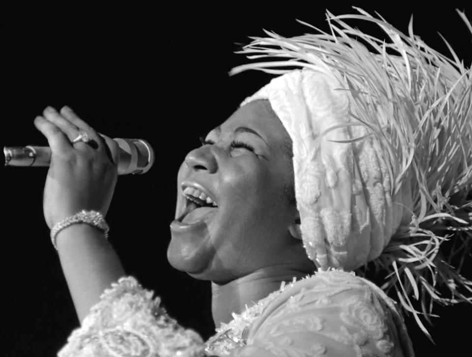 <p>Aretha Franklin opens at Caesars Palace in Las Vegas, Nevada, in 1969. (Reuters) </p>