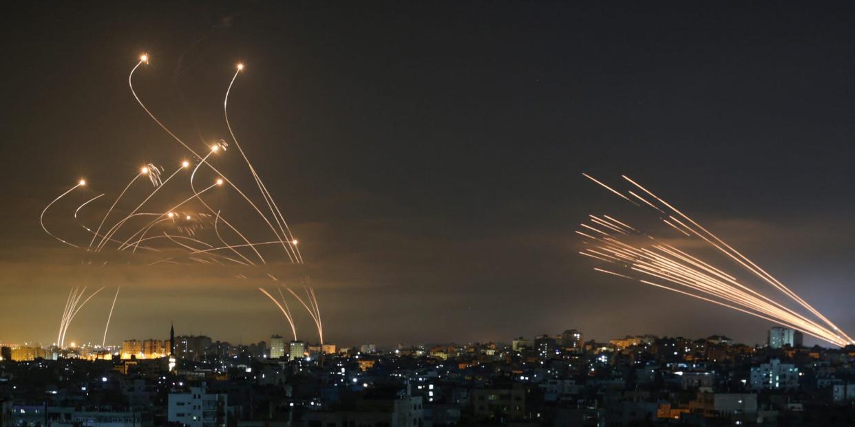 israel iron dome gaza rockets