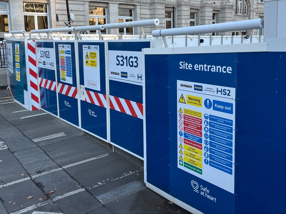 Action station? HS2 site at London Euston, where work has been ‘paused’ while the scheme is re-specified (Simon Calder)
