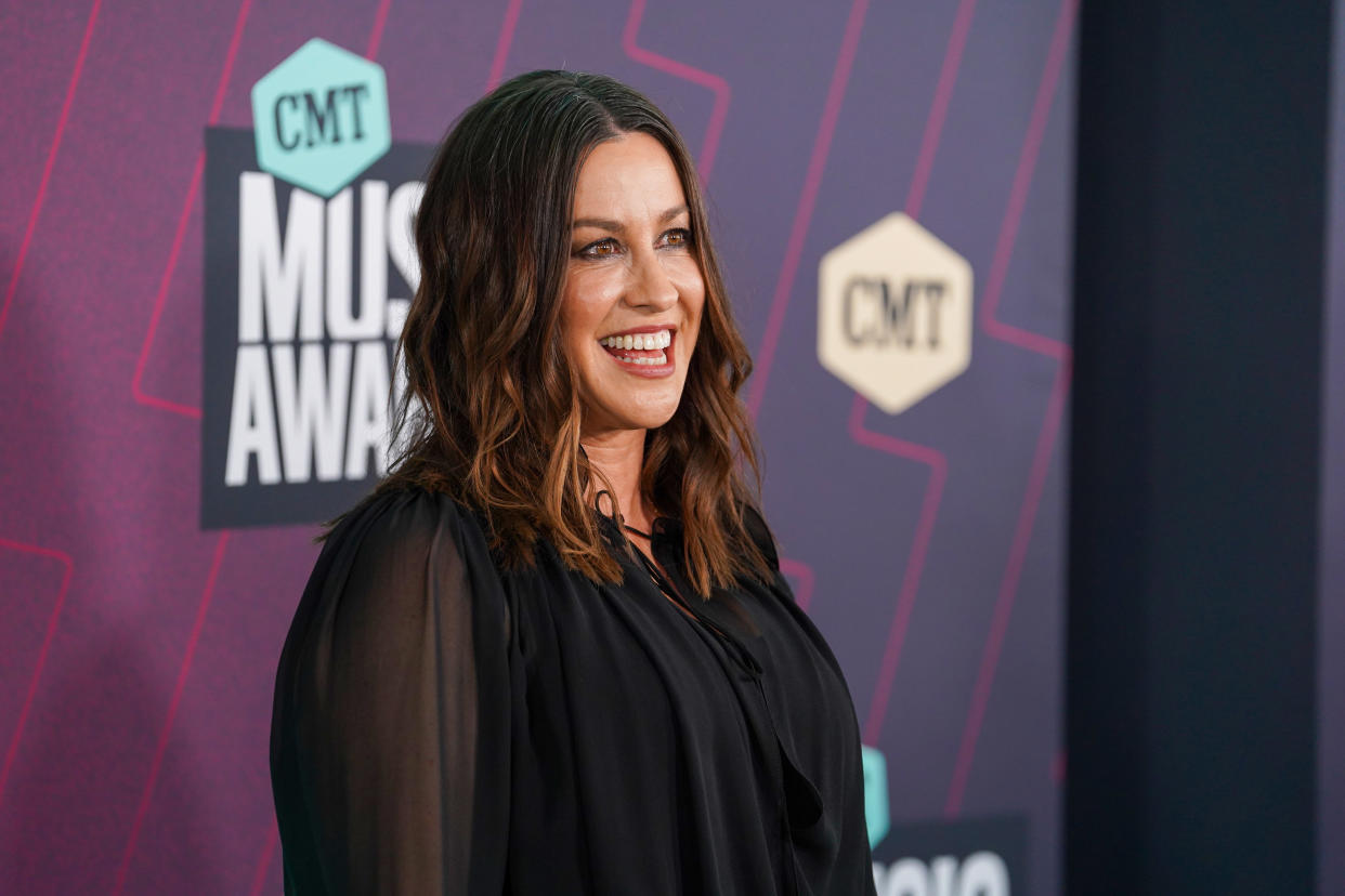 AUSTIN, TEXAS - APRIL 02: Alanis Morissette attends the 2023 CMT Music Awards at Moody Center on April 02, 2023 in Austin, Texas. (Photo by Renee Dominguez/FilmMagic)