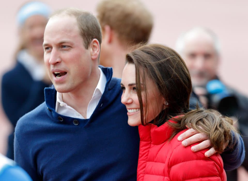 Kate and Wills very rarely put on a show of physical affection. Photo: Getty