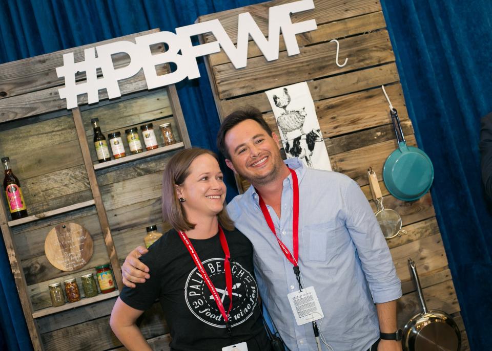 Festival's first couple: Palm Beach Food and Wine Festival director David Sabin and wife/partner Chef Lindsay Autry of The Regional Kitchen and Honeybelle restaurants.