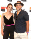 <p>Sara Bareilles and Joe Tippett pose at the Let's Get This Show on the Street: New 42 Celebrates Arts Education on 42nd Street in Times Square.</p>