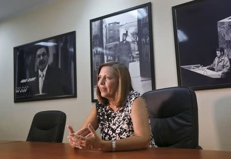 Josefina Vidal, director of U.S. affairs at the Cuban foreign ministry, talks to Reuters during an interview in Havana August 14, 2015. REUTERS/Jorge Luis Banos