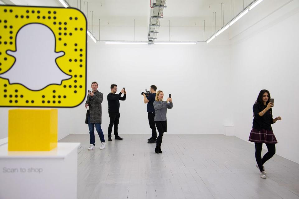 The image messaging app is seen as a key way of reaching young voters (Snapchat)