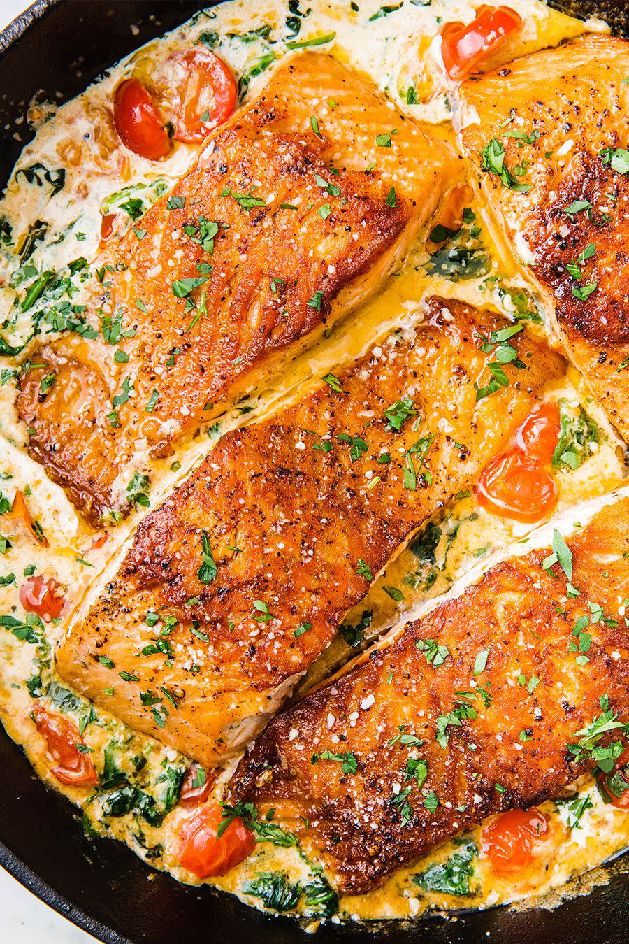 tuscan butter salmon   delishcom