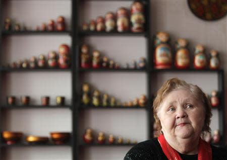 Geroida Bogdanova, director of the Centre of Russian Culture, is pictured in Daugavpils March 21, 2014. REUTERS/Ints Kalnins