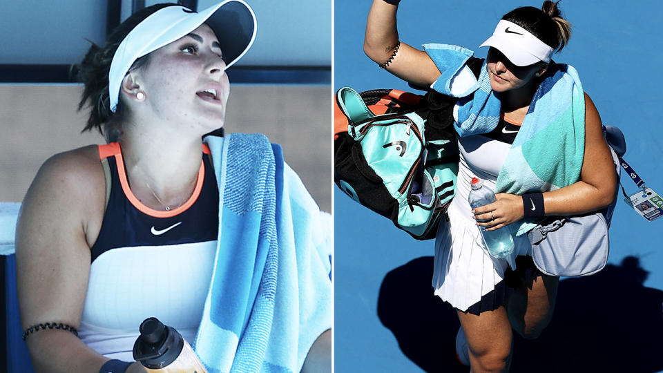 Bianca Andreescu, pictured here in action at the Australian Open.