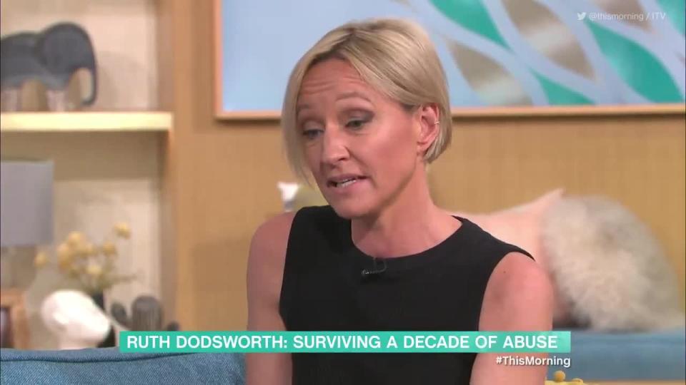 <p>ITV weather presenter Ruth Dodsworth talks to This Morning about the abuse she suffered at the hands of her ex-husband Jonathan Wignall, who has been jailed.</p>
<p>Credit: @thismorning via Twitter / ITV</p>