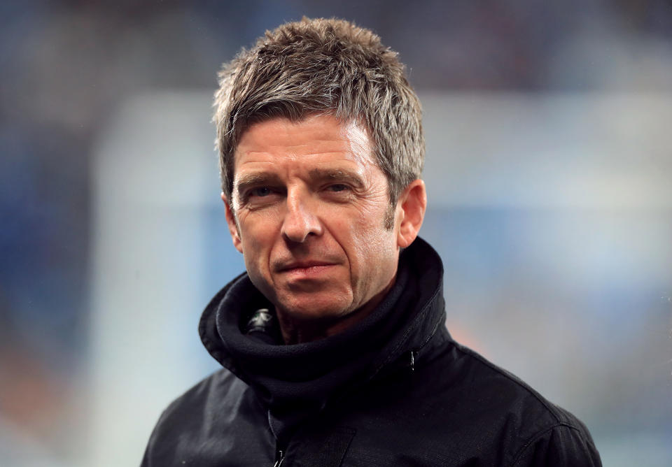 Noel Gallagher before the Premier League match at the Etihad Stadium, Manchester