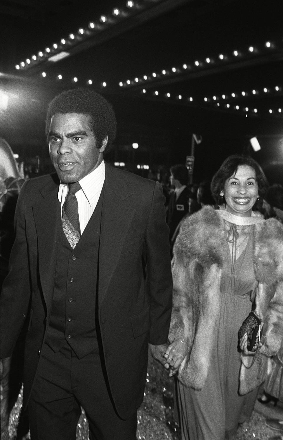 With his wife Betsy at a film premiere in Los Angeles in 1978 - Bei/Shutterstock