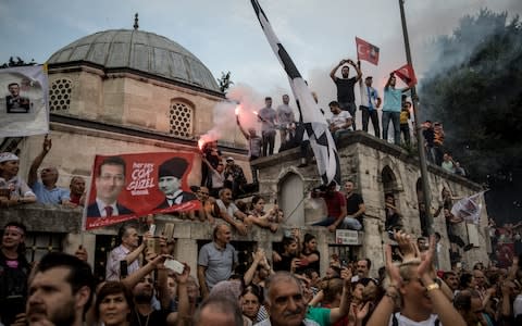 Mr Imamoglu has appealed to non-traditional voters with his promises to tackle corruption and heal divisions after years of tumult - Credit: Getty Images/Chris McGrath