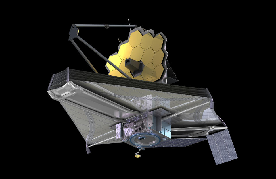 The James Webb Space Telescope (JWST or Webb), 3d illustration, elements of this image are furnished by NASA