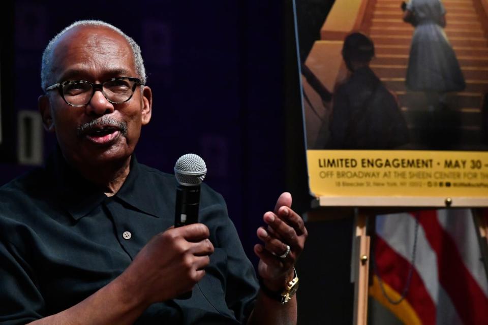 Author Donna Walker Kuhn and Ernest Green, an original member of the Little Rock Nine, discuss “Little Rock” during a panel discussion at the Scholars Symposium at the March On Washington Film Festival on July 17, 2018 in Washington, DC. (Photo by Larry French/Getty Images for March On Washington Film Festival)