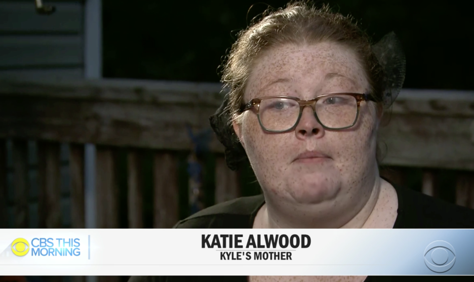 Katie Alwood said she had forgiven her son, who has been charged with five counts of murder (Picture: CBS This Morning)