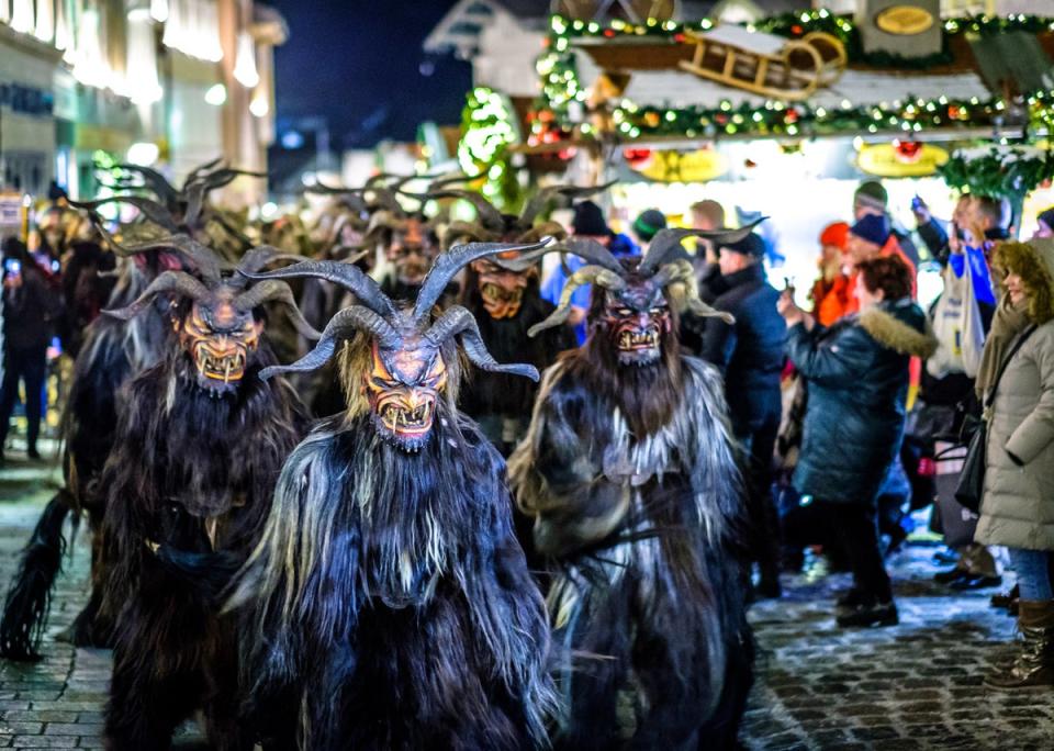 Krampusnacht revellers in the town of Bad Tolz in Germany (Getty Images)