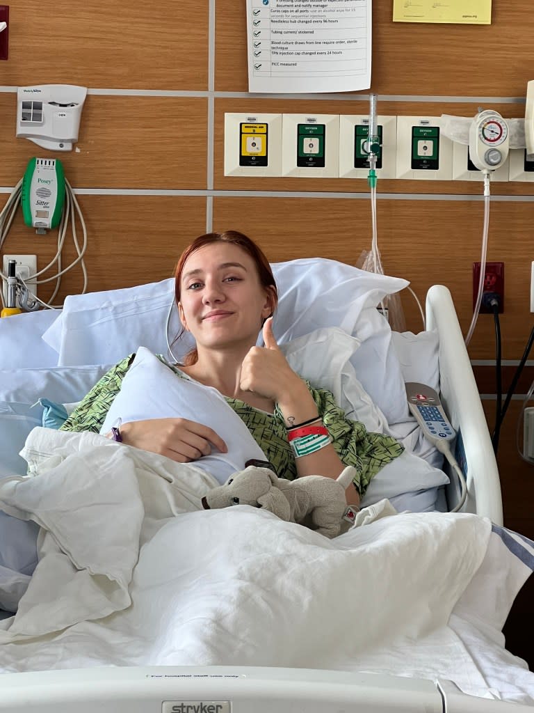 “You never think this type of thing will happen to you — but it happened to me. It felt like my lung was on fire,” said Wisconsinite Karlee Ozkurt, 20. Karlee Ozkurt / SWNS