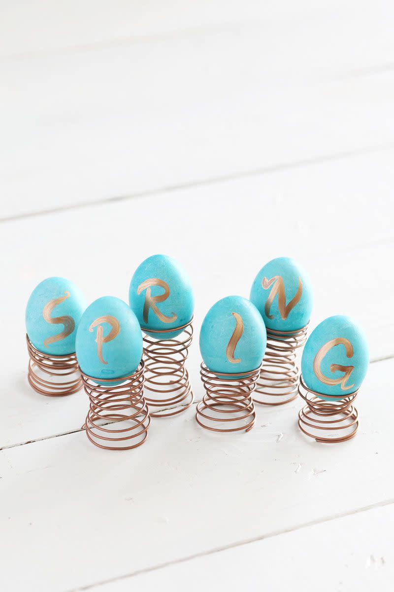 spring turquoise eggs easter decorations