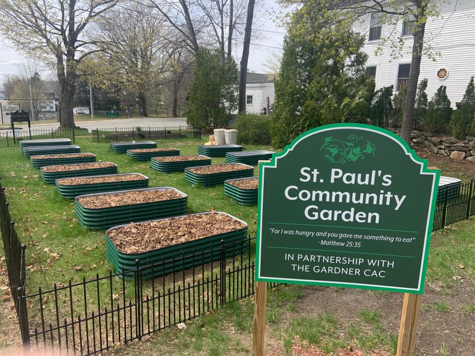 The community garden at St. Paul's Church in Gardner is growing. Parishioners recently added nine beds to the garden, which helps provide food for the Gardner Community Action Committee.