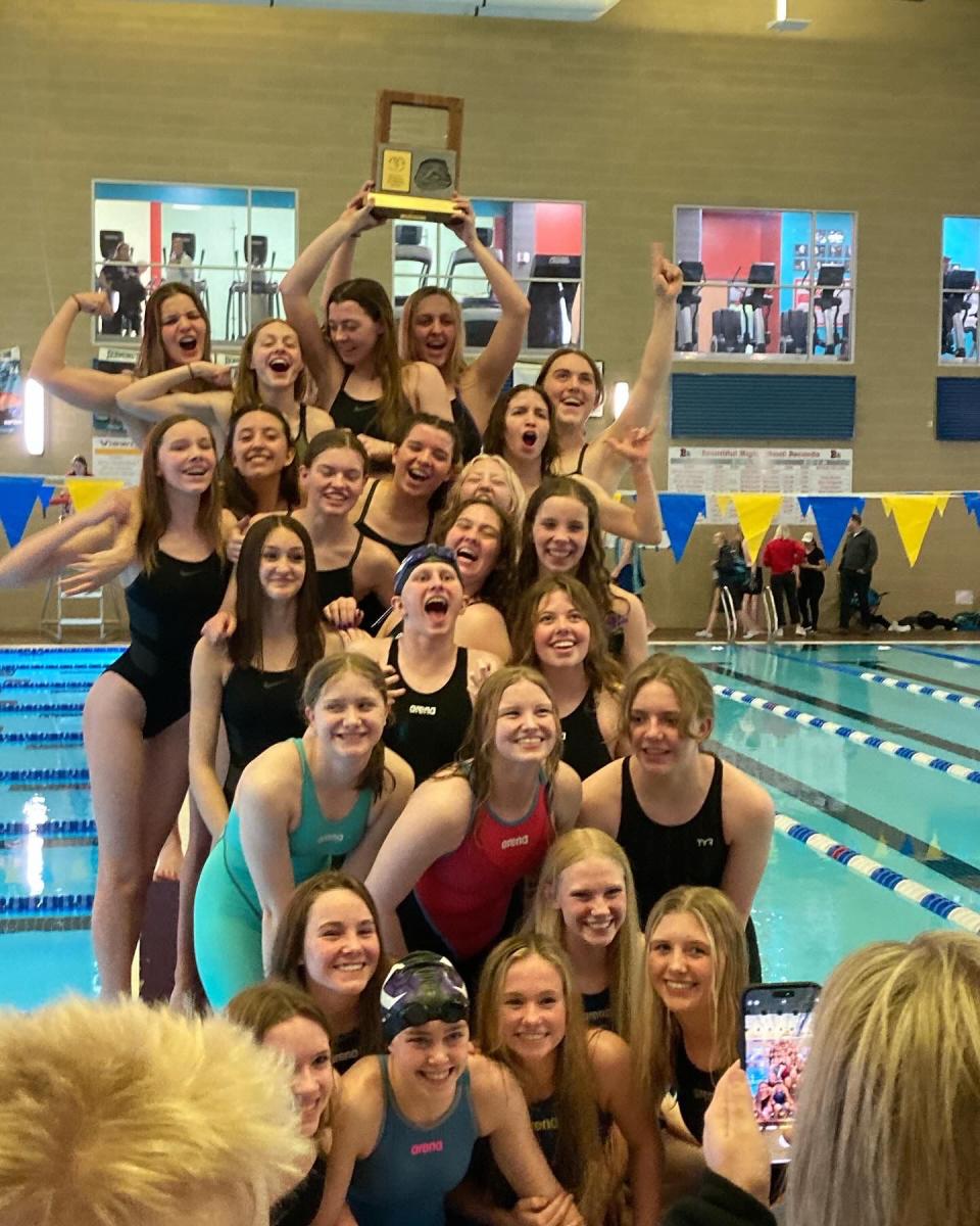 Box Elder High School’s girls swimming team won the Region championship at South Davis Rec Center on Saturday.