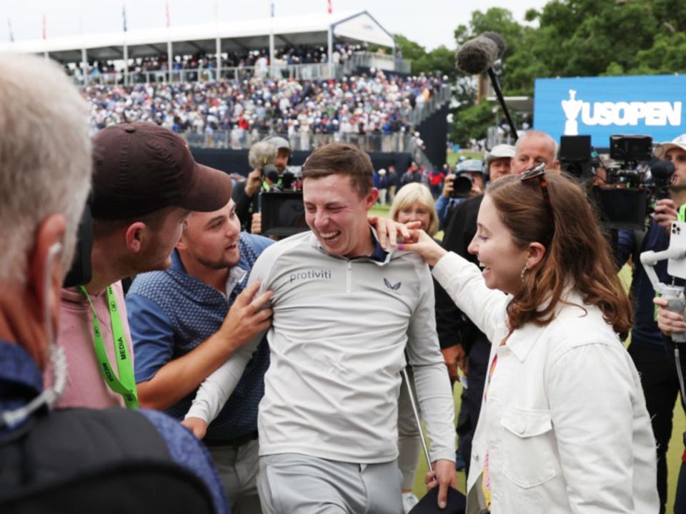 Matt Fitzpatrick celebrates with his family (Getty Images)