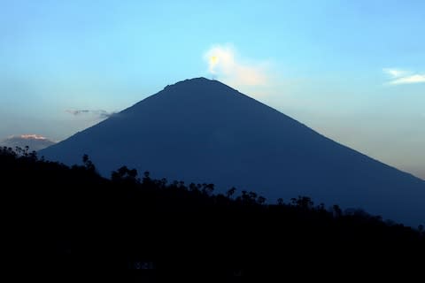 Some 75,000 residents around Mount Agung were evacuated this week - Credit: AP/Firdia Lisnawati