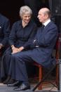 <p>The Duke of Kent sits with Birgitte, Duchess of Gloucester, as the Principal Proclamation is read from the balcony overlooking Friary Court as King Charles III is proclaimed King, at St James’s Palace.</p>