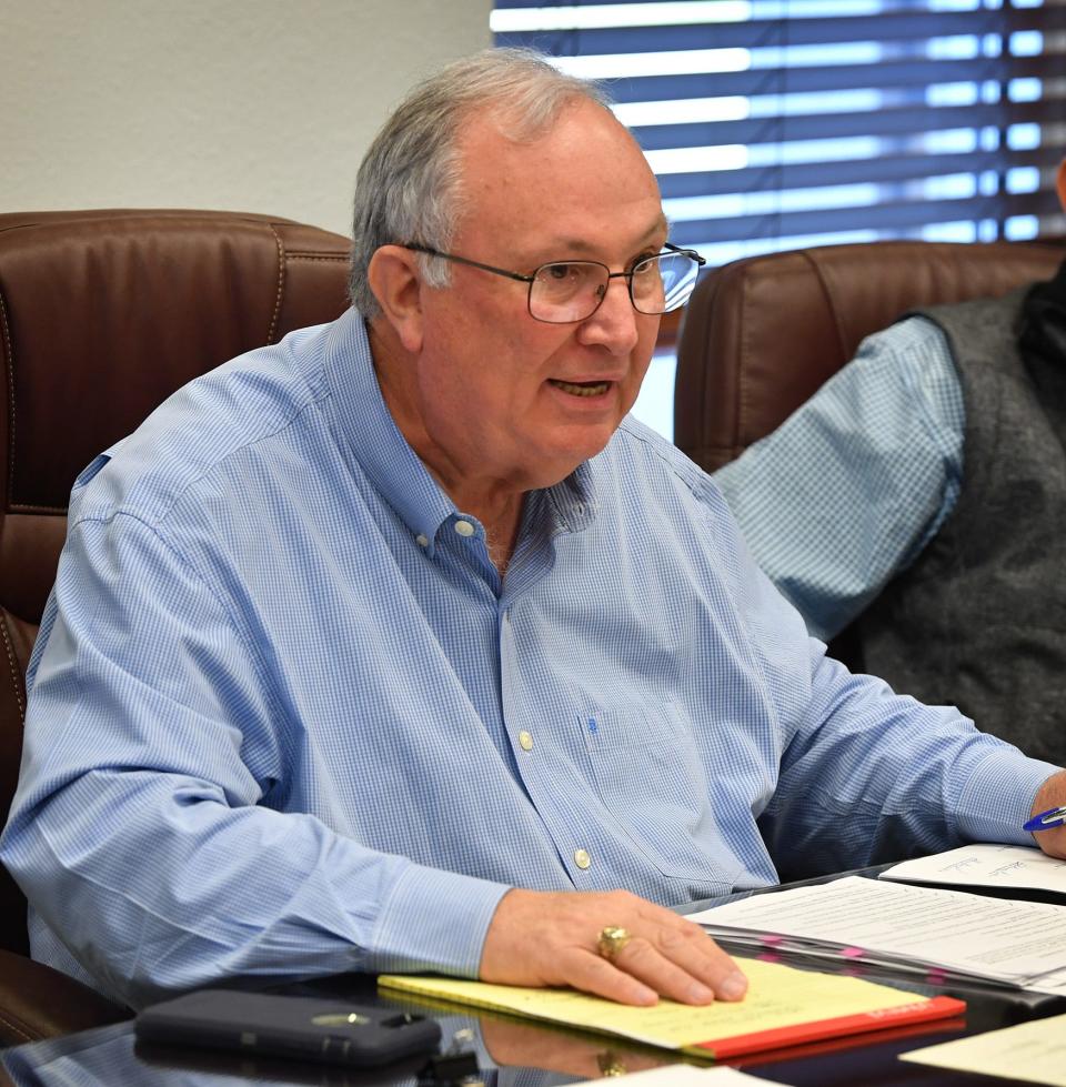 Clay County Judge Mike Campbell is shown in this Jan. 27, 2020, file photo, just after a Commissioners Court meeting.